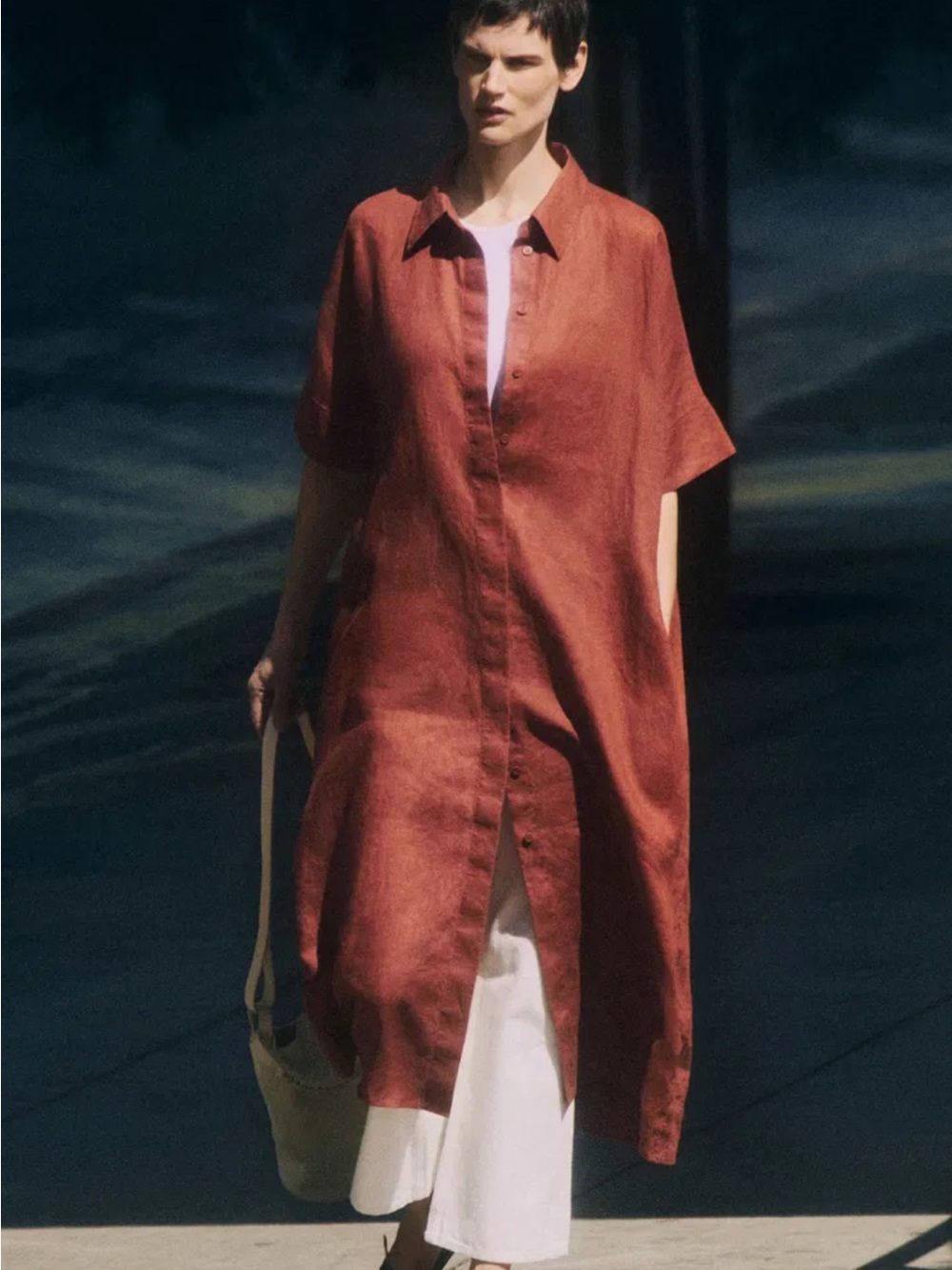 COS Linen Shirt Dress - Picture 3 of 9